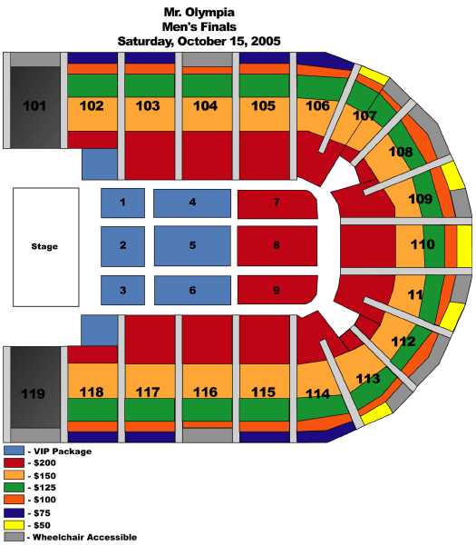 Orleans Arena Las Vegas Seating Chart