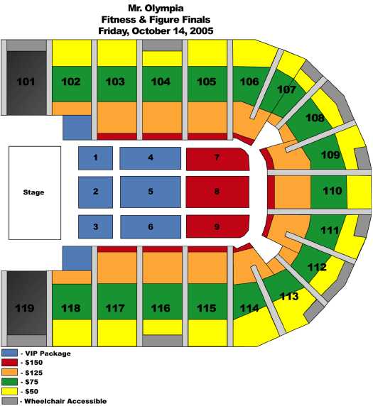 Orleans Arena Vegas Seating Chart